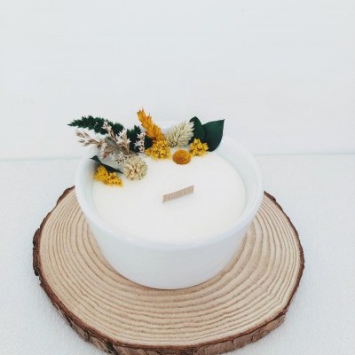 Vela de soja decorativa - Erva-príncipe e Limão