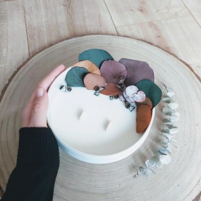 Vela de soja decorativa - Eucalipto