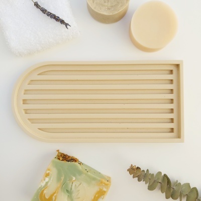 Saboneteira de jesmonite - retangular