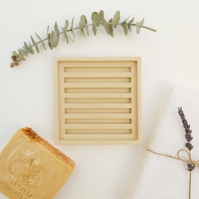 Saboneteira de jesmonite - quadrada Saboneteira de jesmonite - quadrada