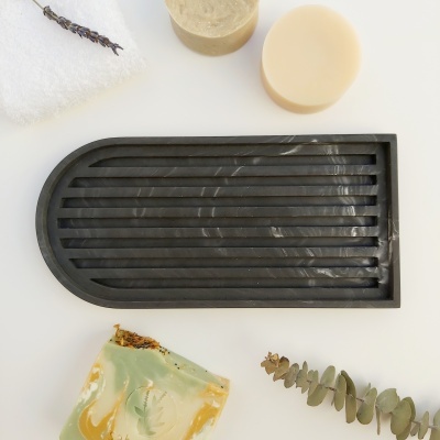 Saboneteira de jesmonite - retangular