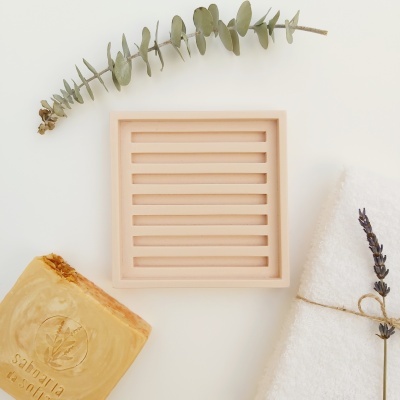 Saboneteira de jesmonite - quadrada Saboneteira de jesmonite - quadrada