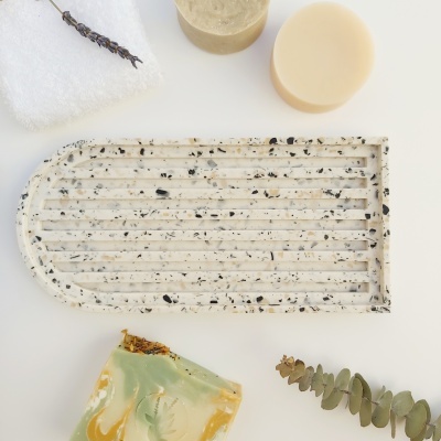 Saboneteira de jesmonite - retangular
