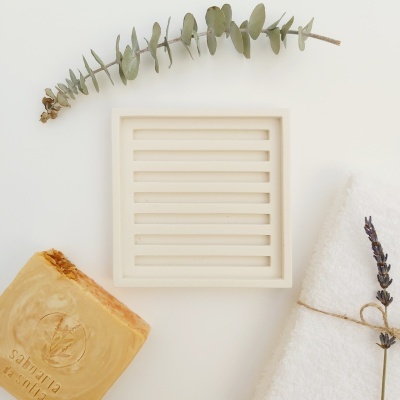 Saboneteira de jesmonite - quadrada Saboneteira de jesmonite - quadrada