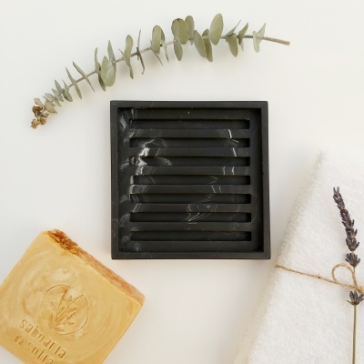 Saboneteira de jesmonite - quadrada Saboneteira de jesmonite - quadrada