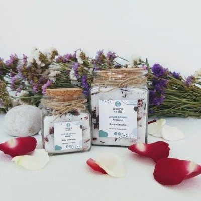 Sais de Banho Rosa e Gerânio