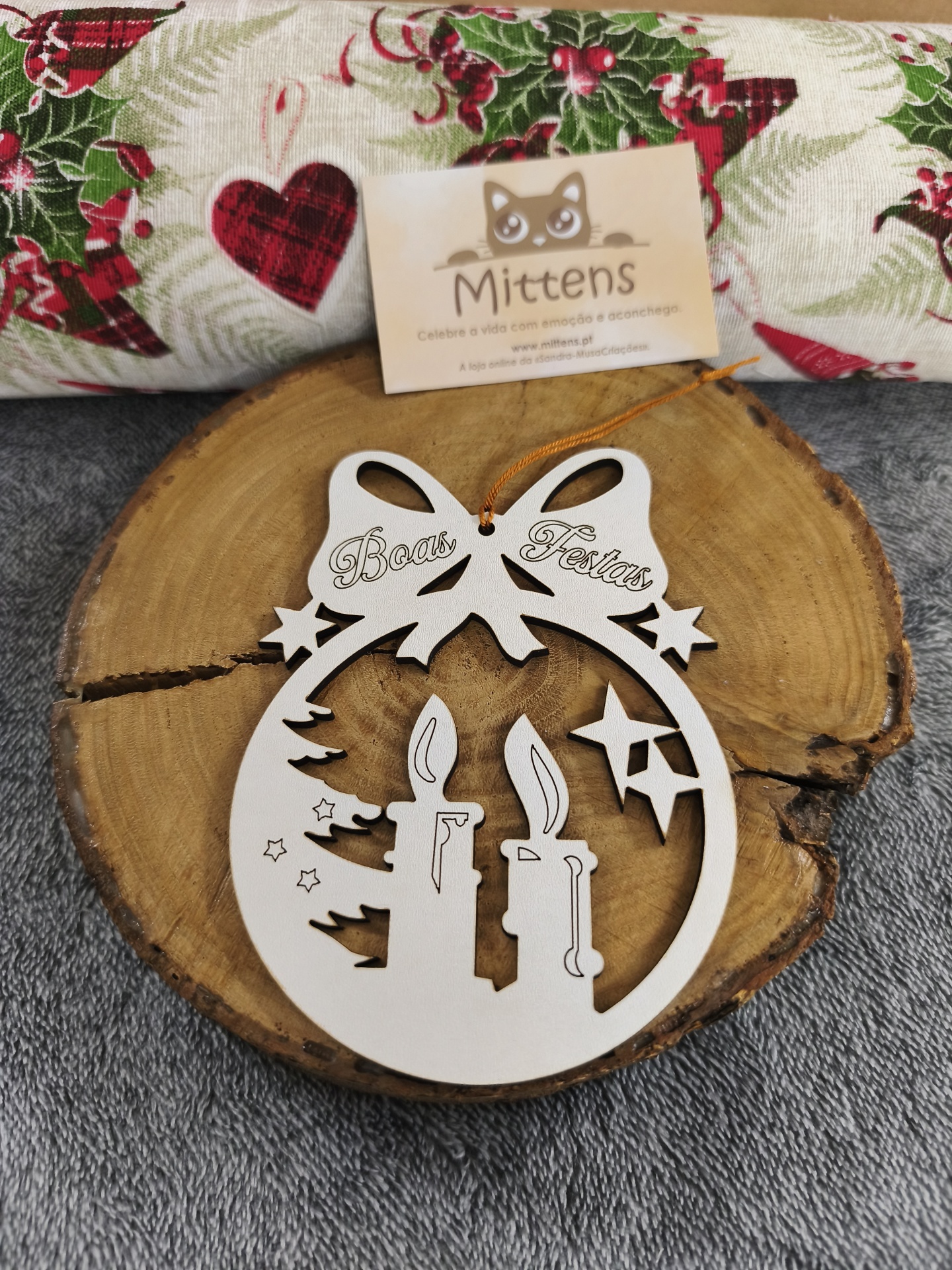 Bola com velas "Boas Festas"