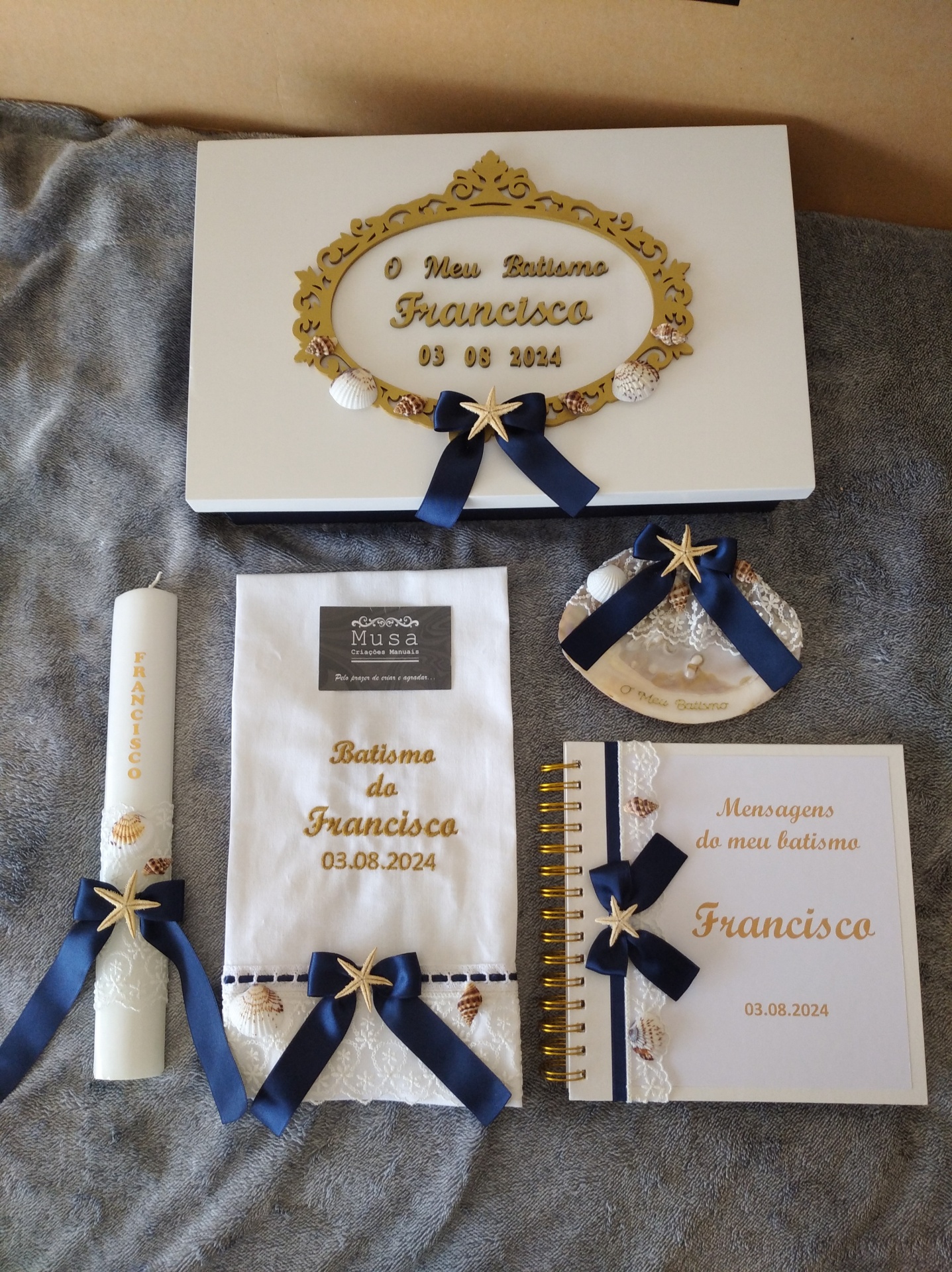 Conjunto de batismo "Mar"