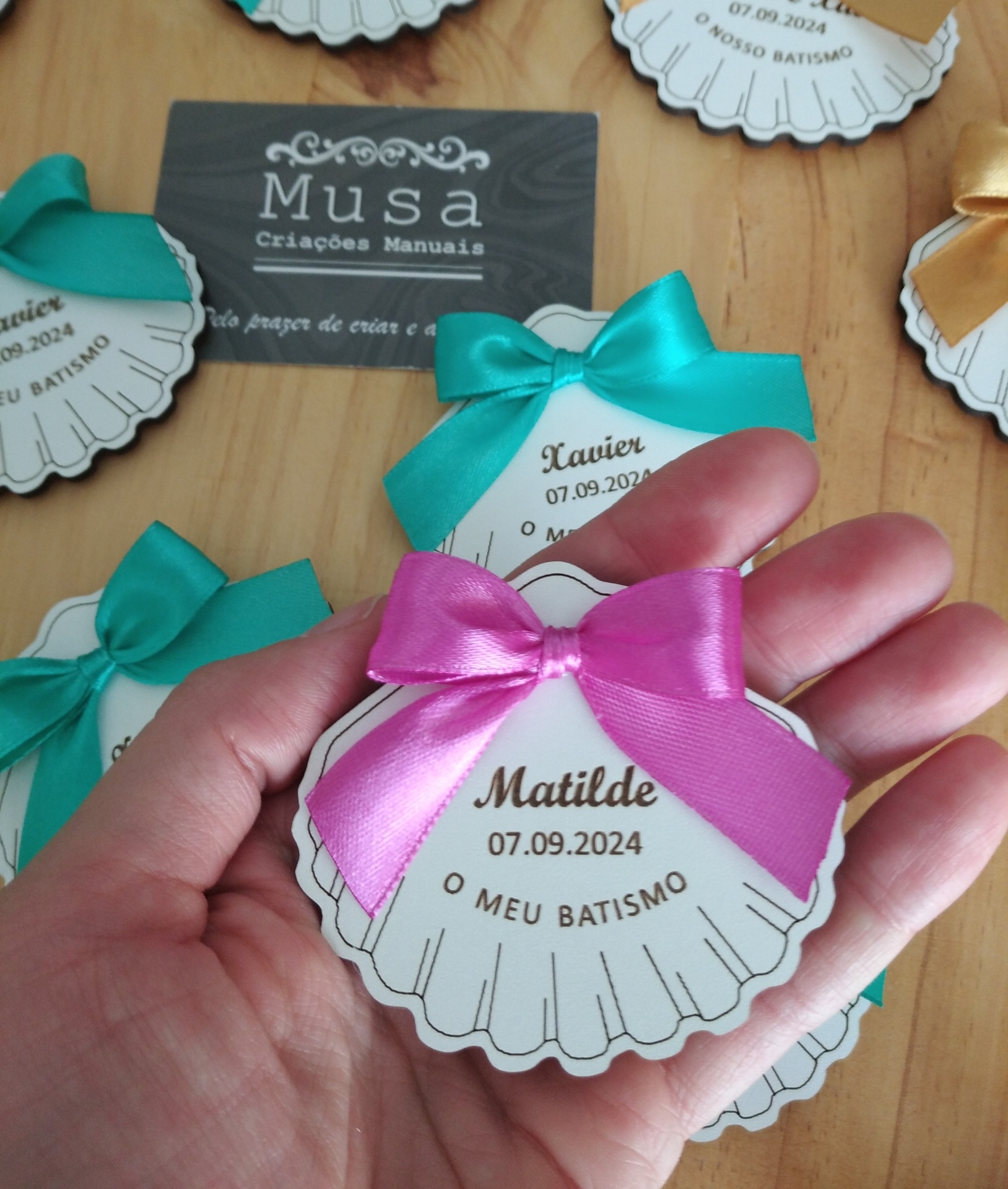 Lembrança - Concha branca em mdf (íman)