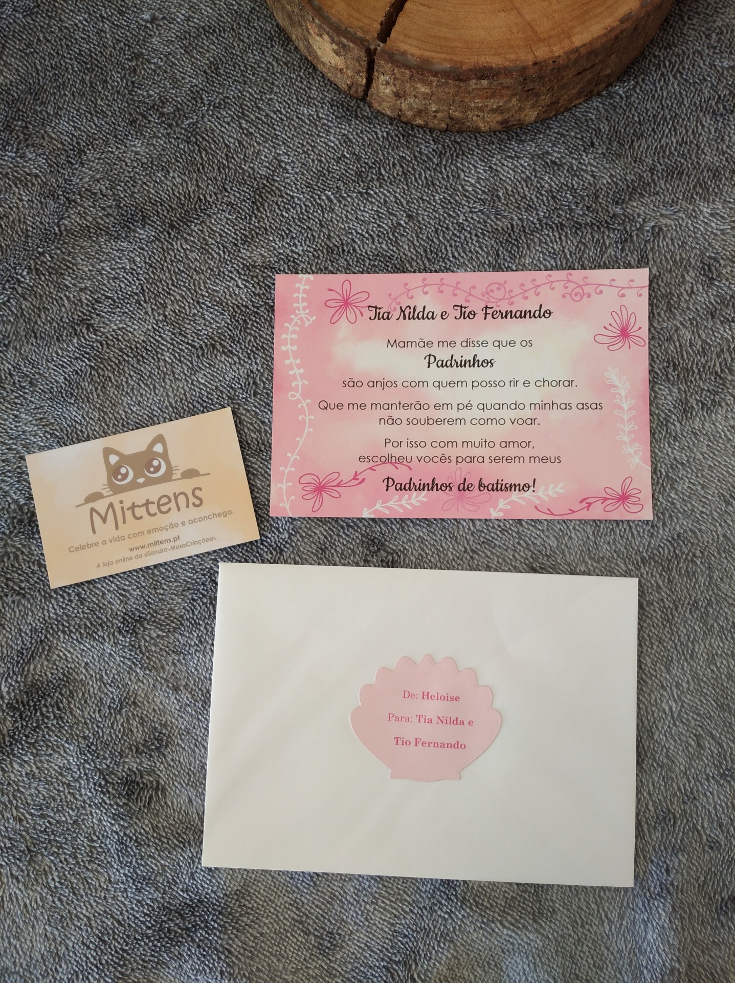 Convite para padrinhos de batismo