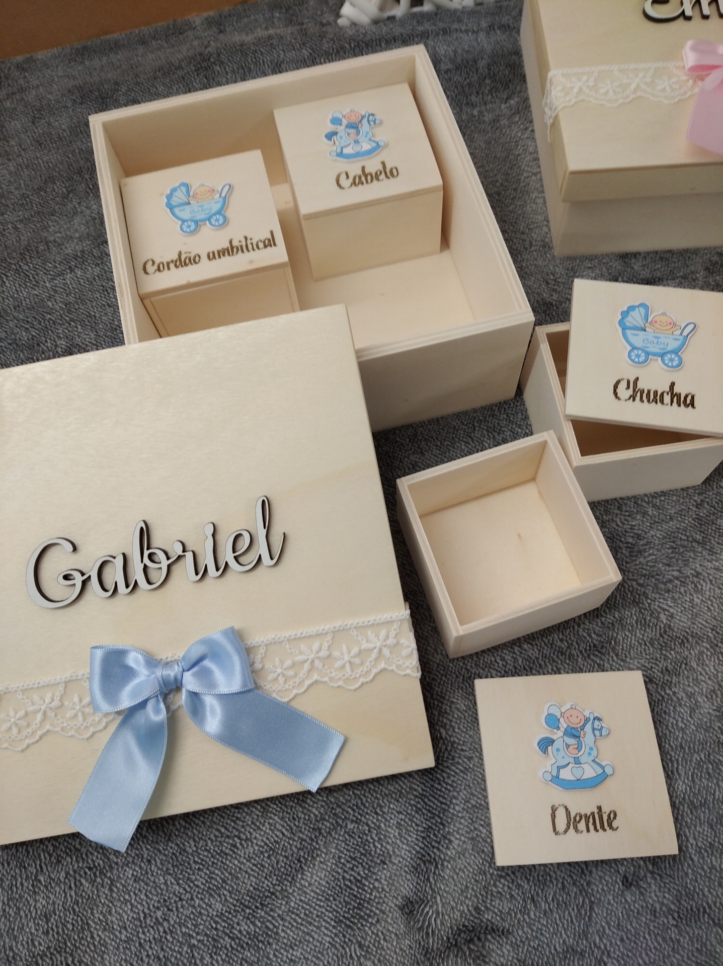 Caixa de recordações  - Modelo 1 (azul)