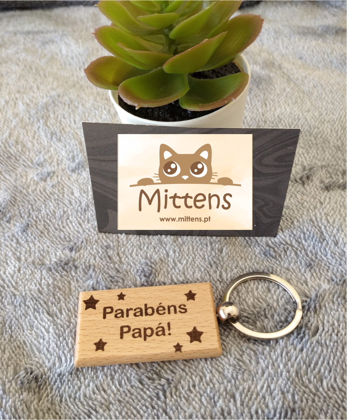 Porta chaves "Parabéns"