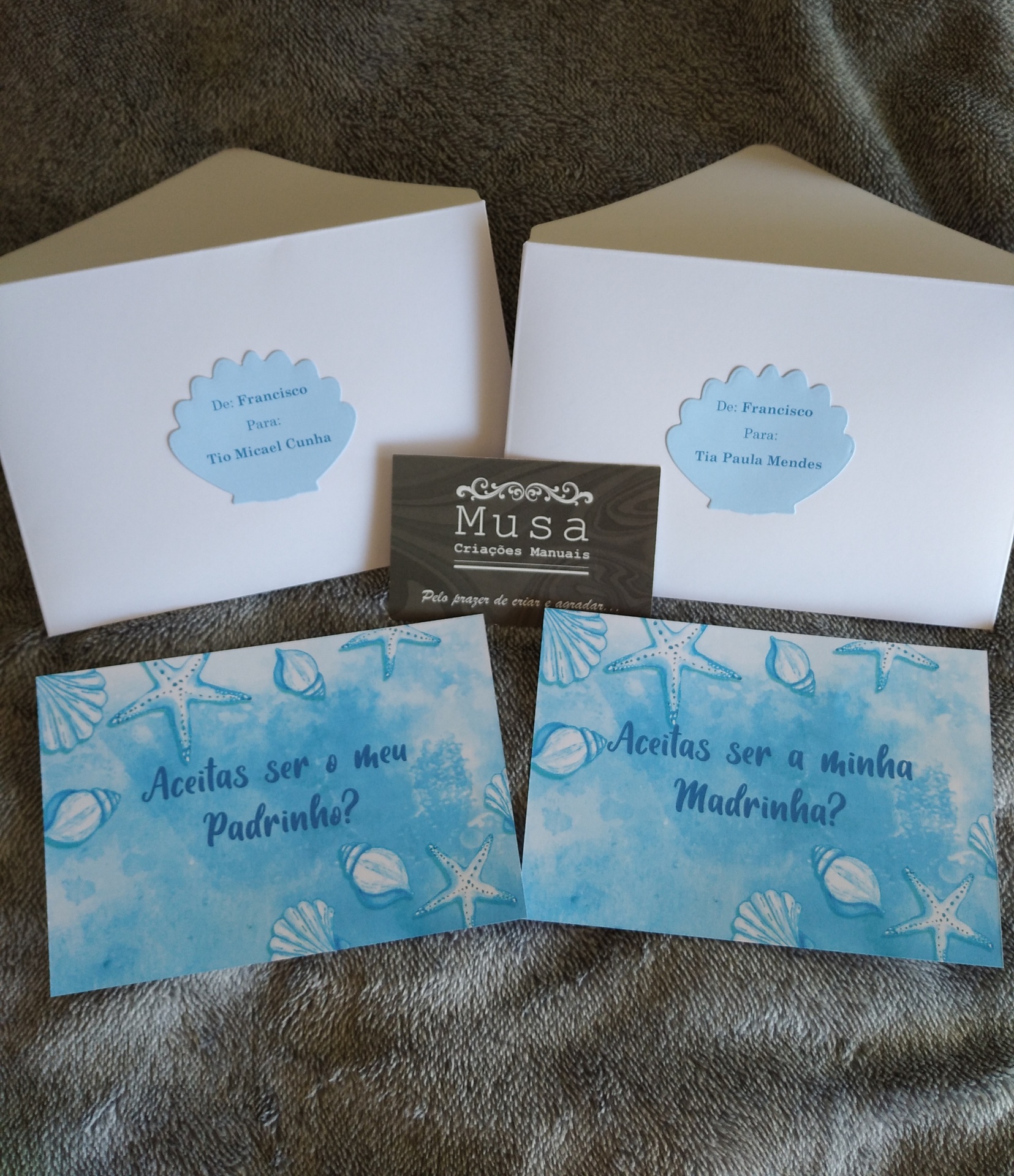 Convite para padrinhos de batismo