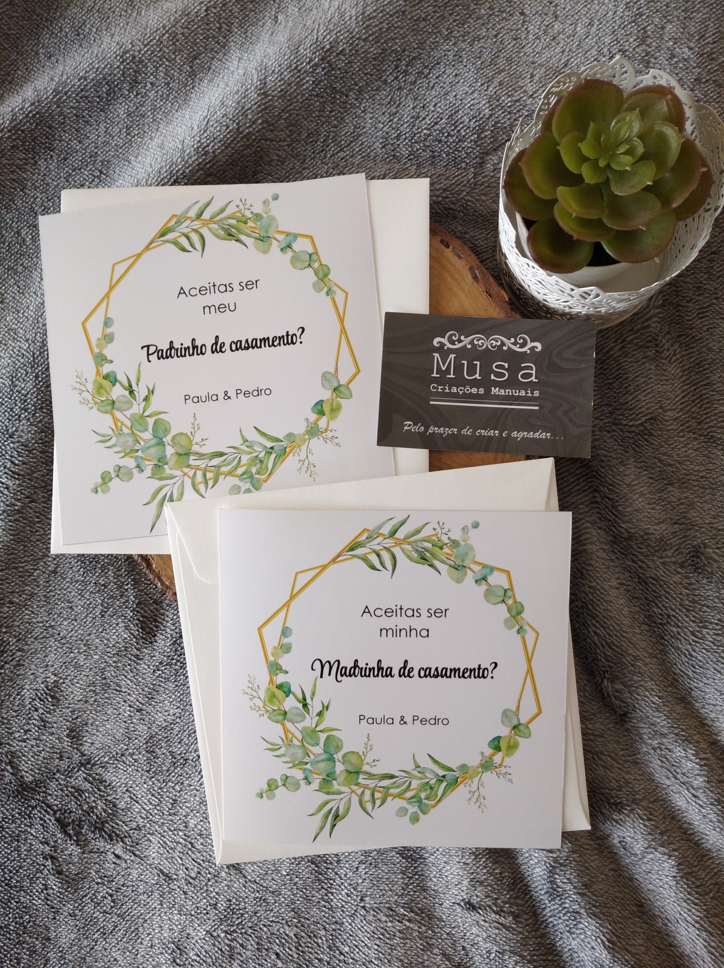 Convite para padrinhos de casamento