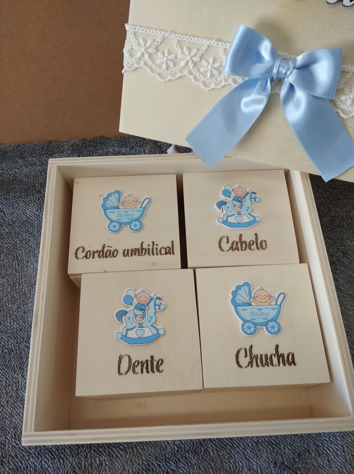 Caixa de recordações  - Modelo 1 (azul)