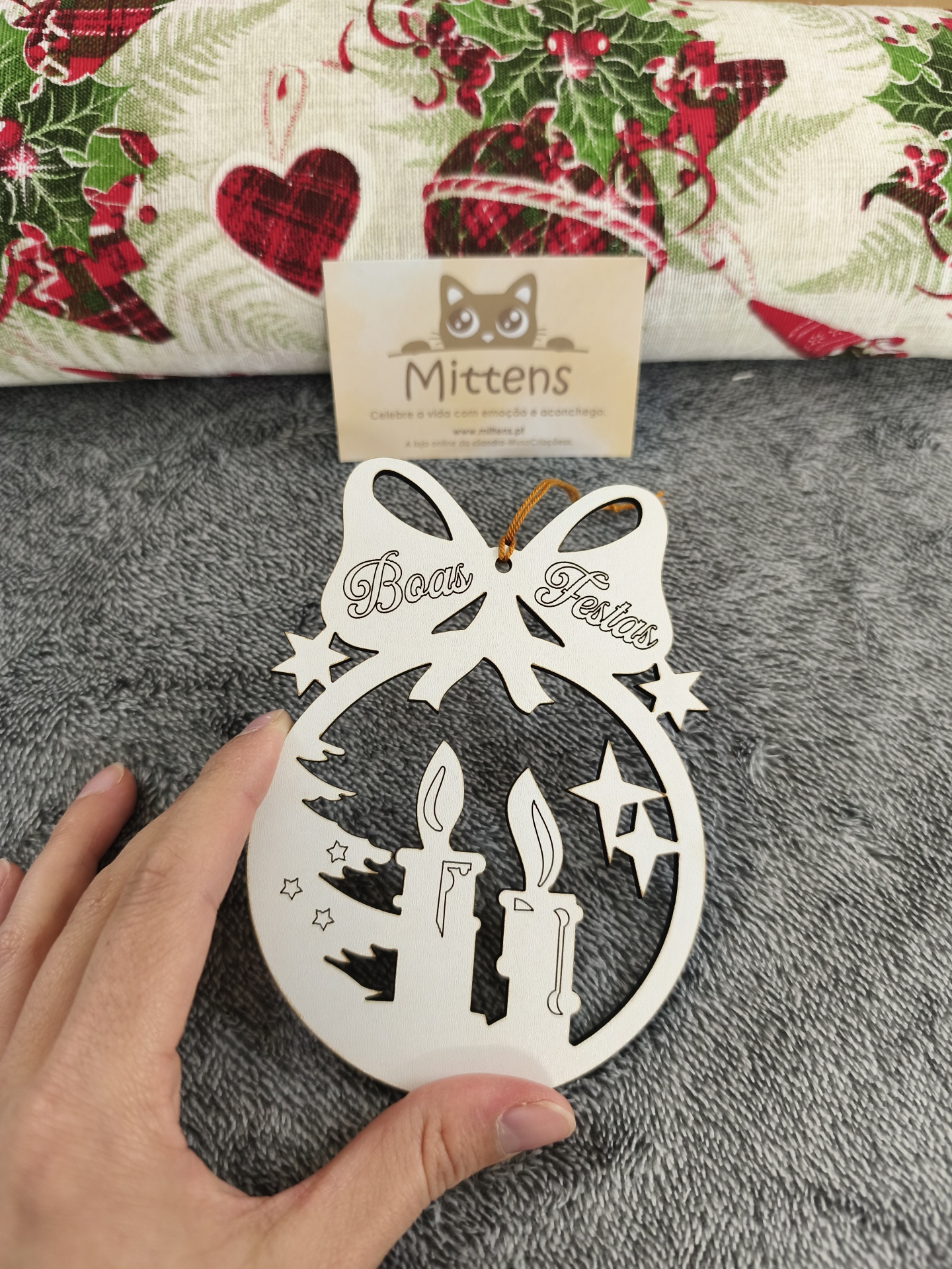 Bola com velas "Boas Festas"