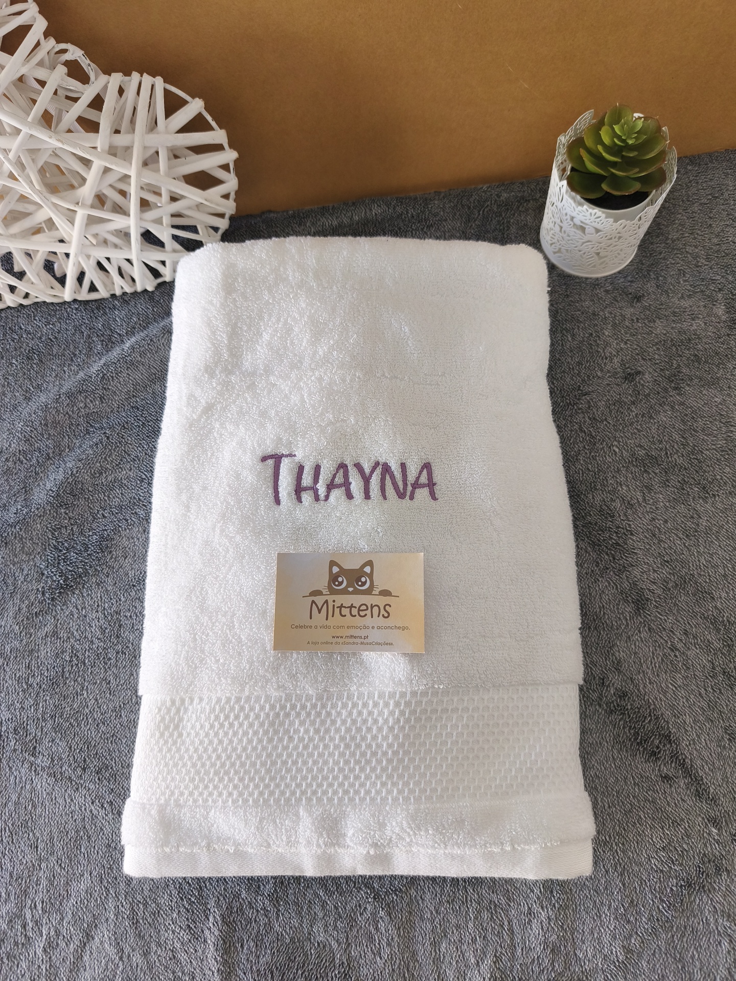 Toalha de banho com nome (70*140cm)