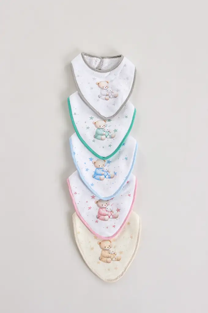 Babete bandana urso estrelas