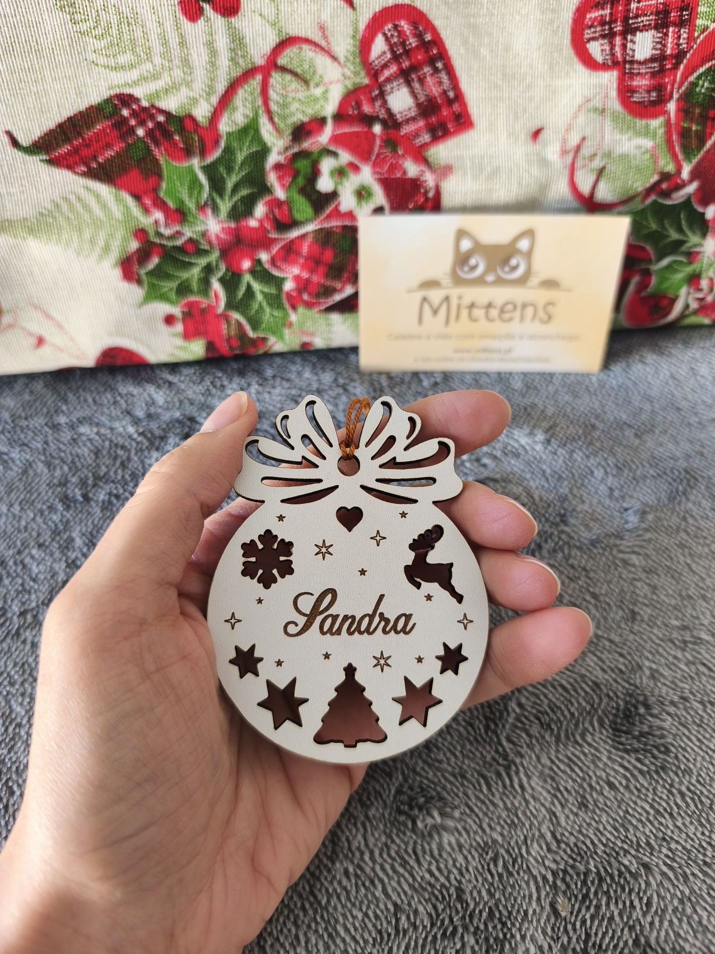 Bola de Natal com nome