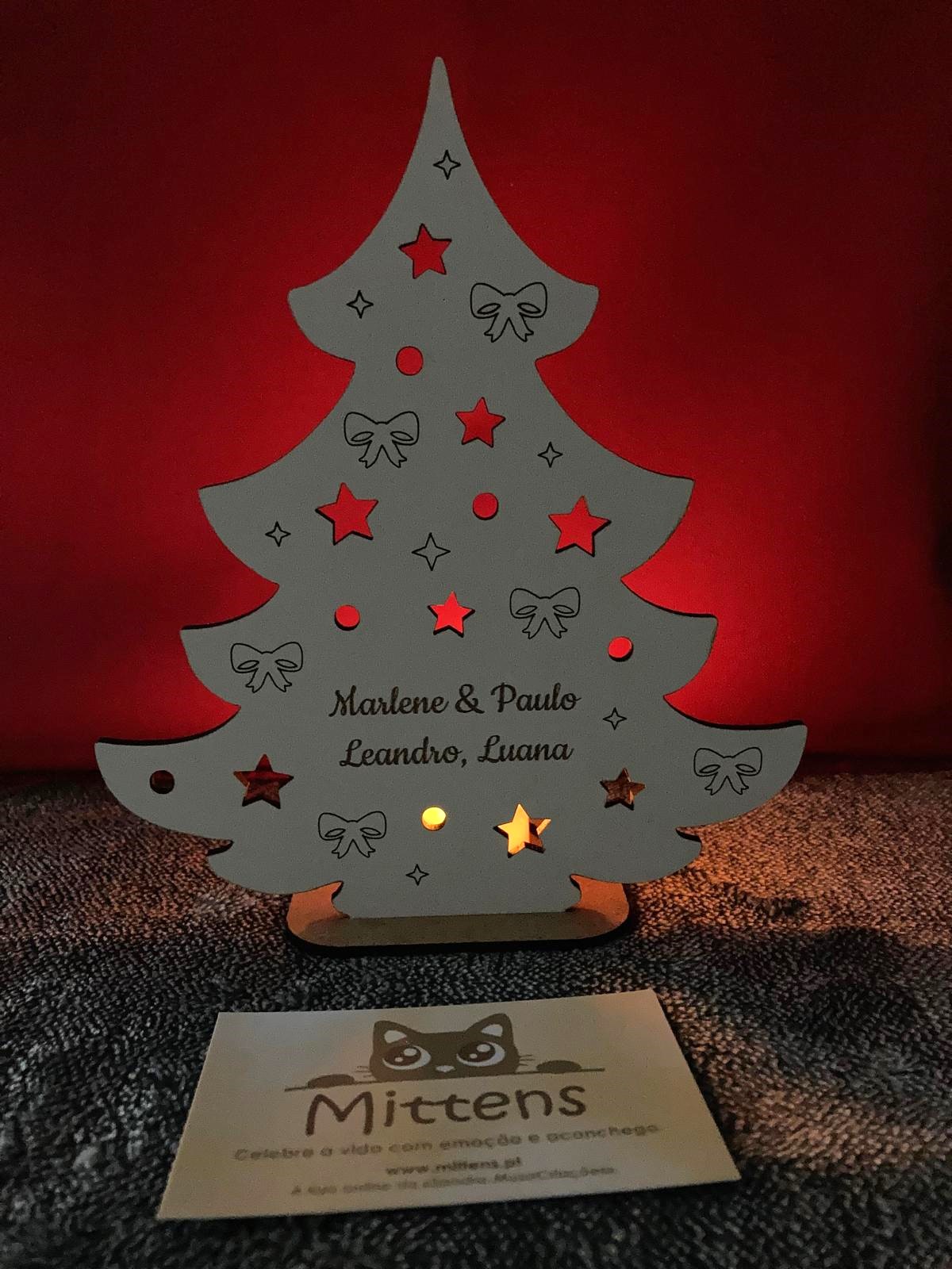 Árvore de Natal com luz