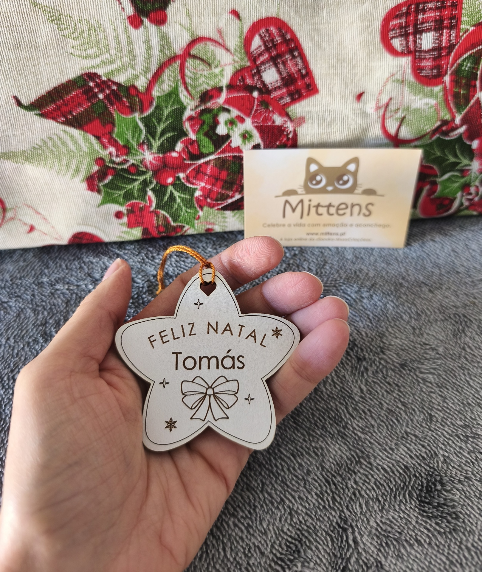 Estrela de Natal com nome