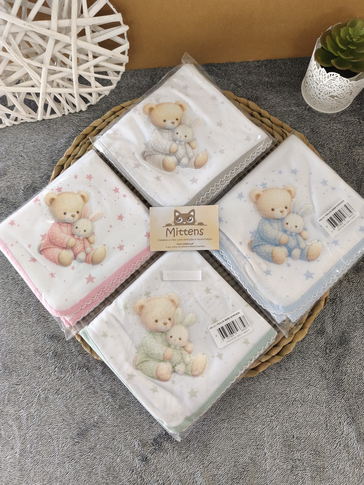 Fralda urso estrelas