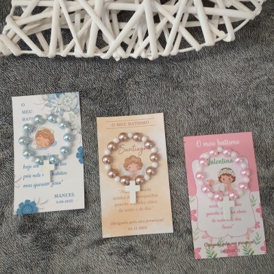 Lembrança: dezena de pérolas com pagela