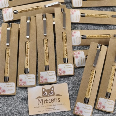 Caneta de bambo (c/ gravação)