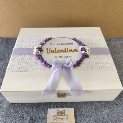 Caixa de madeira grande Violeta