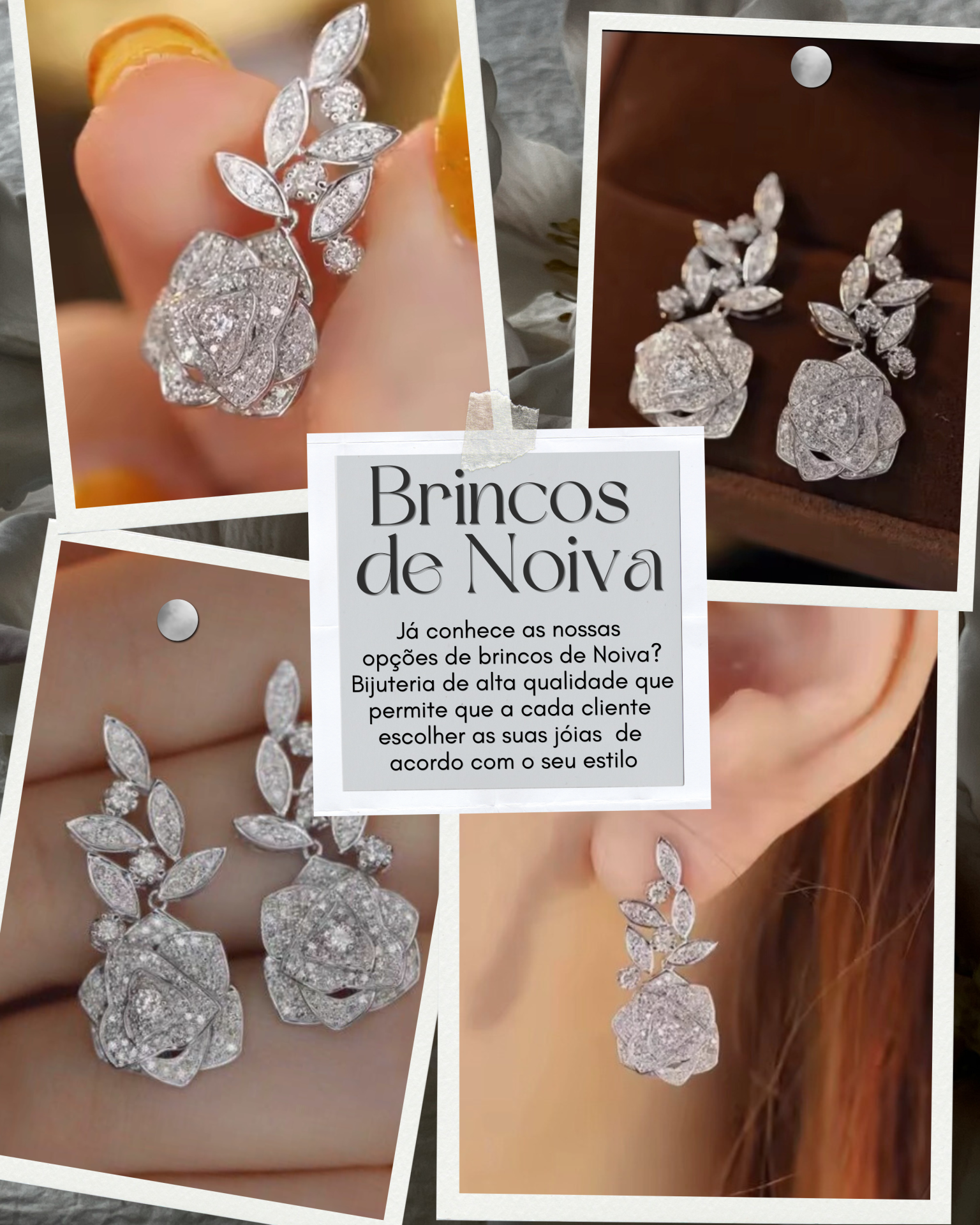 Coleção de Brincos de Noiva