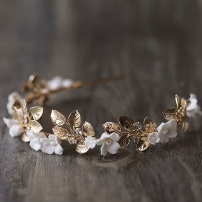 Tiara Gold and Leaves