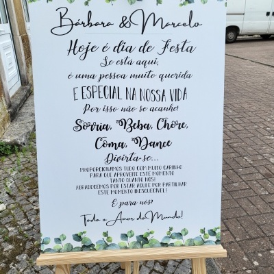 Placa de Boas Vindas de 50cmx70cm