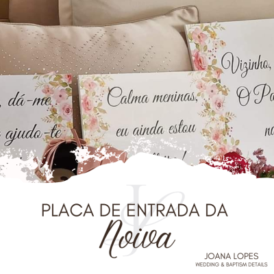 Placa de Entrada da Noiva retangular
