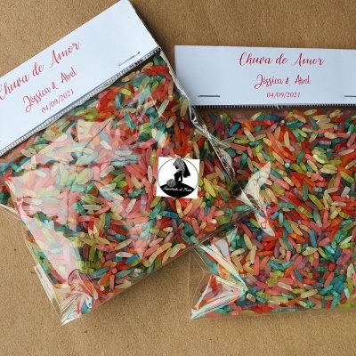 Embalagens individuais de Arroz Colorido