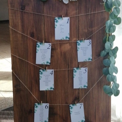 Marcador de Mesa em cartão 10cmx15cm