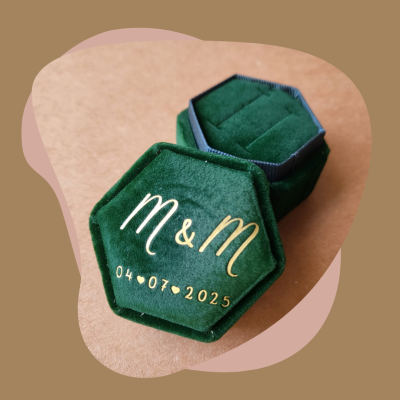 Caixa de Veludo com iniciais