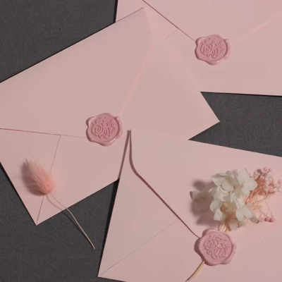 Convite com envelope e Lacre