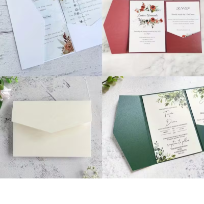 Convite de Casamento Dobrável