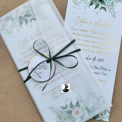 Convite com impressão a cores