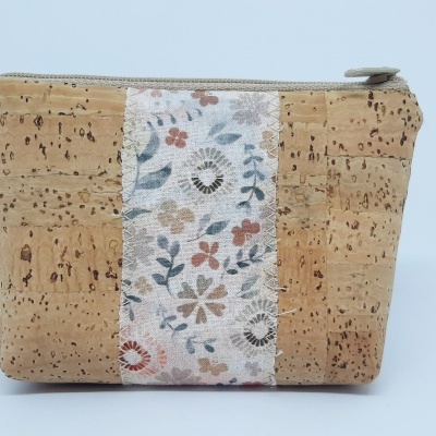 Porta Moedas em Cortiça e Tecido