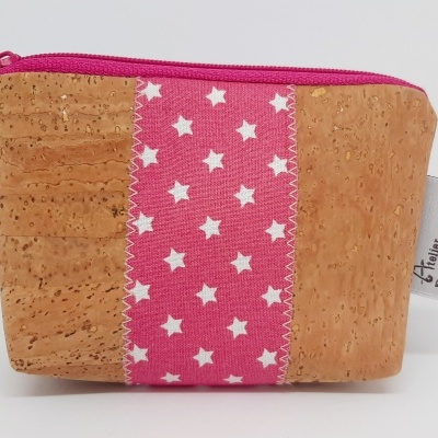 Porta Moedas em Cortiça e Tecido