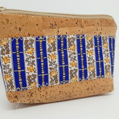 Porta Moedas em Cortiça e Tecido