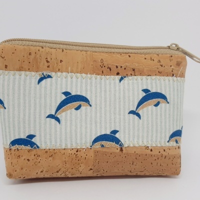 Porta Moedas em Cortiça e Tecido