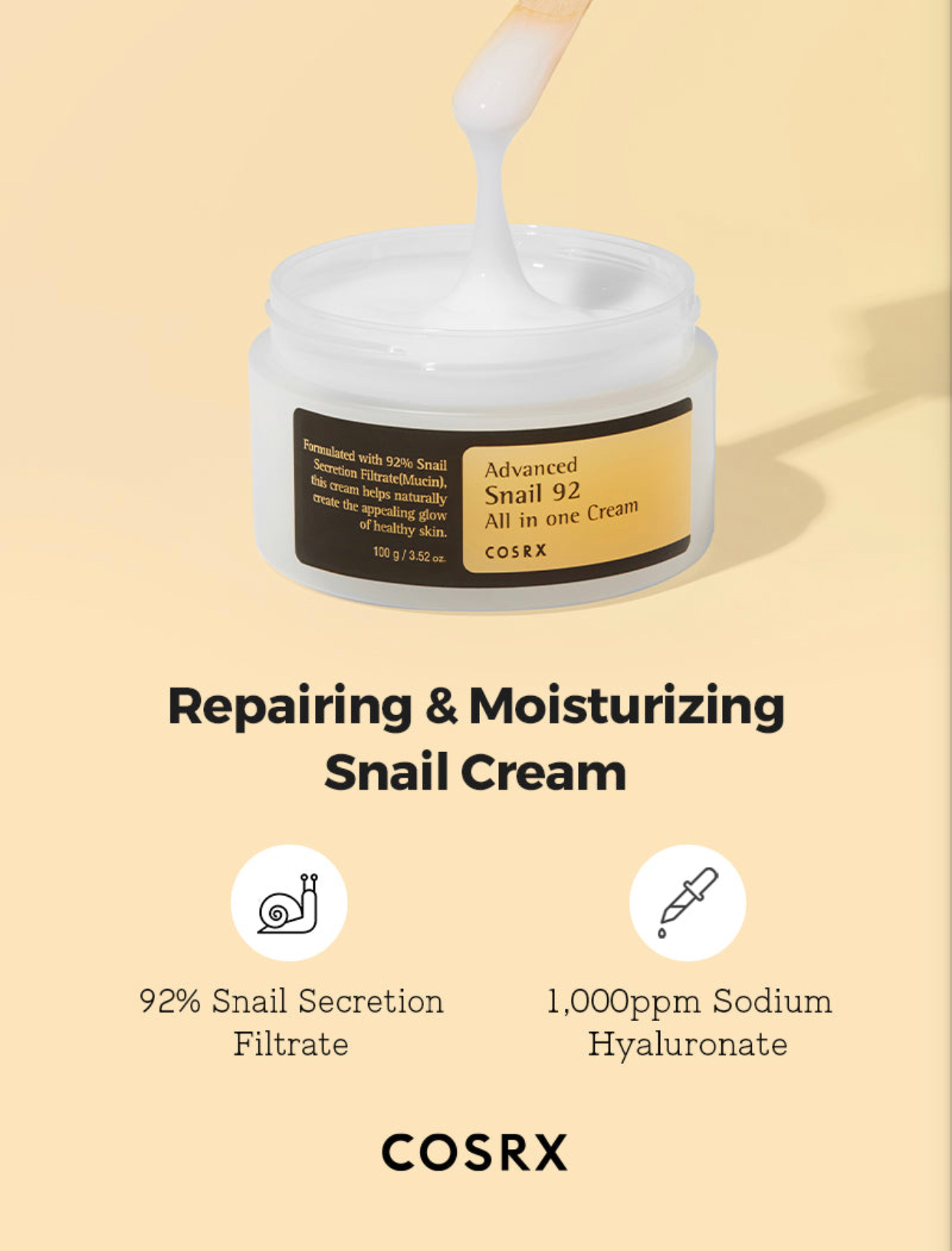 COSRX Advanced Snail 92 All in One Cream 100 g