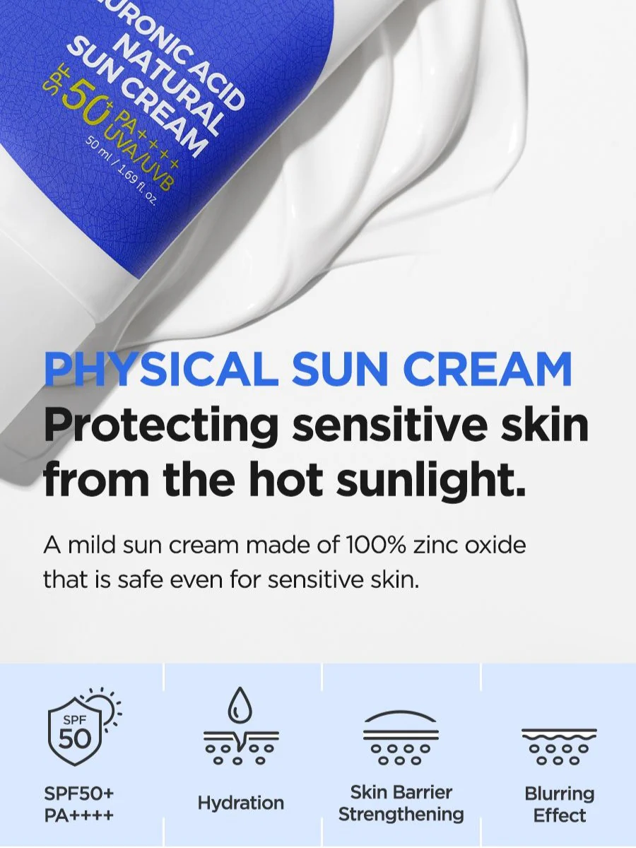 Isntree Hyaluronic Acid Natural Sun Cream SPF50+ PA++++ 50 ml