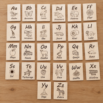 Placas do Alfabeto — Letras e Imagens