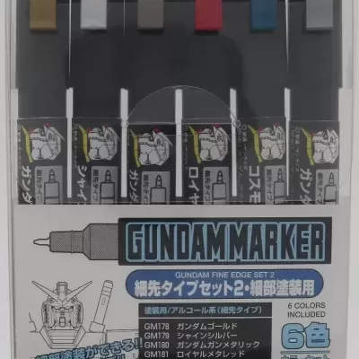 Gundam Marker Ultra Fine Set 2 (6pcs)