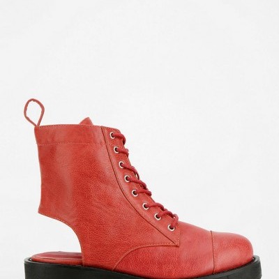 Deena & Ozzy Cutout Platform Ankle Boot