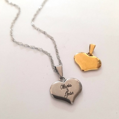 Colar Coração espalmado