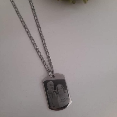 Colar com foto gravação masculino